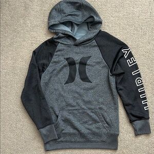 Hurley Gray and Black Kids Hoodie
